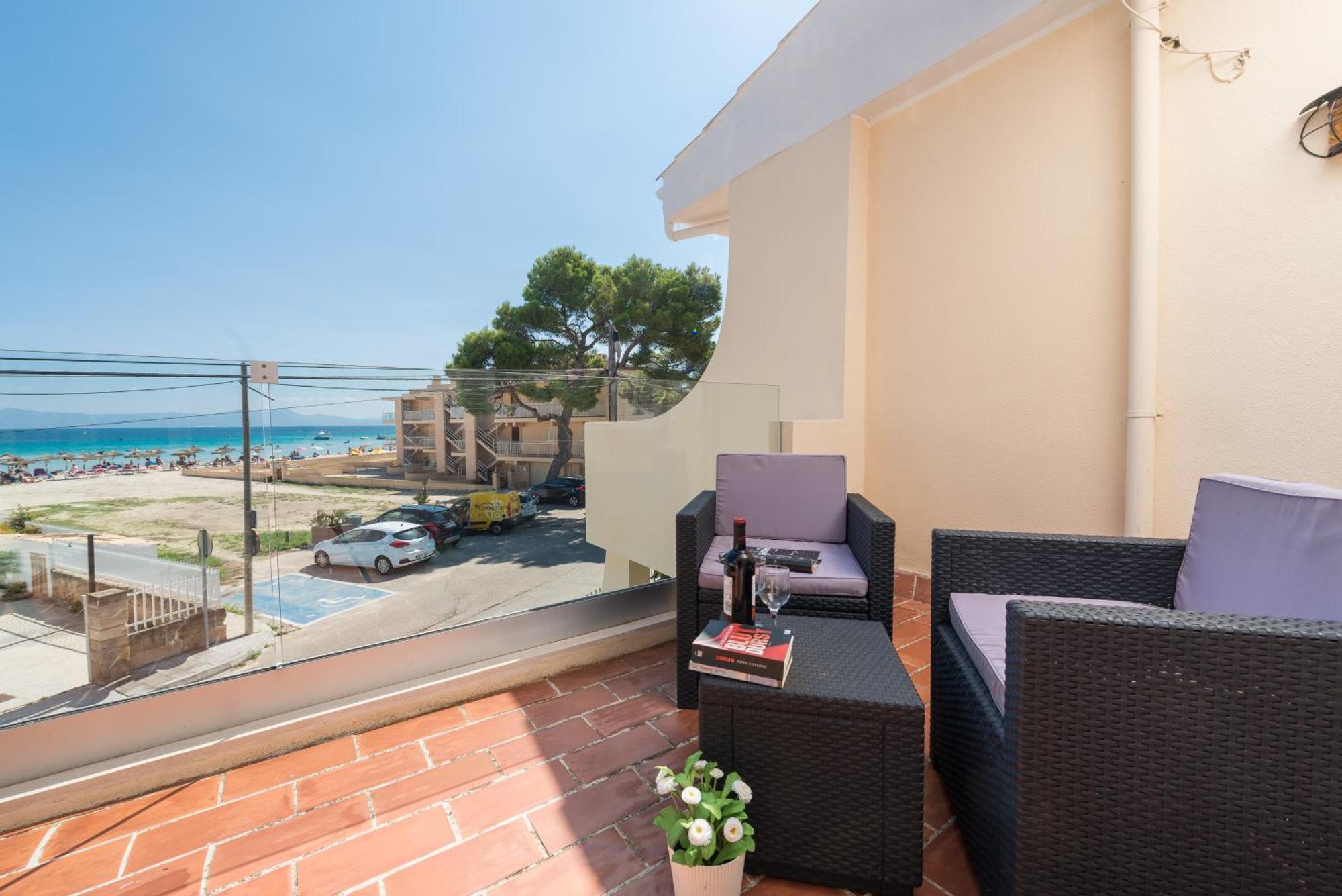 New!сasa Salzes 4 Justo En La Playa De Arena Con Pinos En * Alcudia (Mallorca)